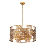 Brynhurst Pendant - Autumn Gold Leaf