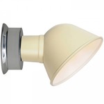 Ginger Wall Sconce - Polished Aluminum / Cream