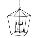 Tapered Lantern Foyer Pendant - Rubbed Oil Bronze