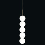 Abacus Pendant - Brass / Opal