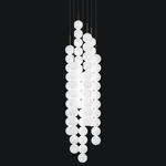 Abacus 7-Light Multi Light Pendant - White / Opal