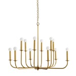 Breck Large Chandelier - Antique Brass