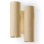 Black Note Duplet Wall Sconce - Gold / Natural Beech