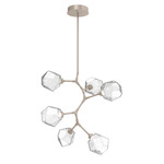 Gem Vine Branch Chandelier - Beige Silver / Clear