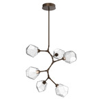 Gem Vine Branch Chandelier - Flat Bronze / Clear