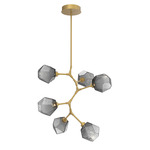 Gem Vine Branch Chandelier - Gilded Brass / Smoke