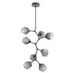 Gem Vine Branch Chandelier - Matte Black / Smoke