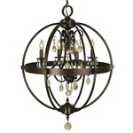 Compass Orb Chandelier - Mahogany Bronze