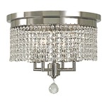 Princessa Ceiling Light Fixture - Polished Silver / Crystal