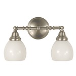 Sheraton Cup Bathroom Vanity Light - Brushed Nickel