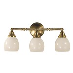 Sheraton Cup Bathroom Vanity Light - Antique Brass