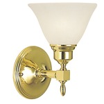 Taylor Spike Wall Sconce - Polished Brass / White Marble