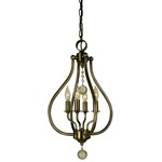 Dewdrop Pendant - Antique Brass