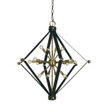 Axis Chandelier - Antique Brass / Matte Black