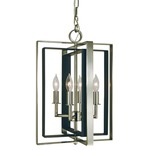 Symmetry Chandelier - Polished Nickel / Matte Black