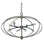 Orbit Chandelier - Polished Nickel / Matte Black