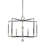 Felicity Chandelier - Polished Nickel / Matte Black / Clear