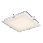 Matrix Square Ceiling Light Fixture - Chrome / Frosted