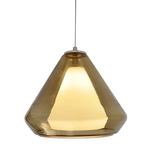 Armitage LED Pendant - Satin Nickel / Brown