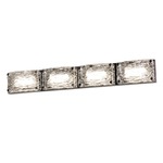 Glacier Bathroom Vanity Light - Polished Chrome / Clear