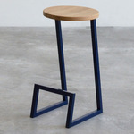 Corktown Stool - Natural Oak / Black