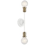 Armstrong Wall Sconce - White / Brass