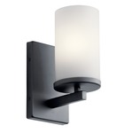 Crosby Wall Sconce - Black / Satin Etched