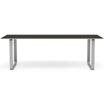 70/70 Dining Table - Gray / Black Linoleum