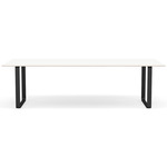 70/70 Dining Table - Black / White Laminate