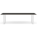 70/70 Dining Table - White / Black Linoleum