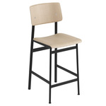 Loft Bar Stool - Oak + Black