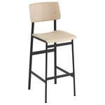 Loft Bar Stool - Oak + Black