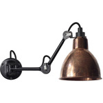 Lampe Gras N204 Wall Sconce - Matte Black / Raw Copper