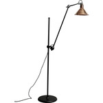 Lampe Gras N215 Conic Shade Floor Lamp - Matte Black / Raw Copper