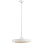 Elias Convertible Pendant - White / Gold Metallic