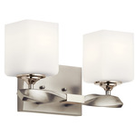 Marette Bathroom Vanity Light - Brushed Nickel / Satin Etched