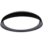 Hampton Ceiling Flush Light - Matte Black / Frosted