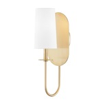 Lara Wall Sconce - Aged Brass / White Linen