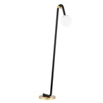 Whit Floor Lamp - Aged Brass / Black / Opal