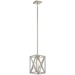 Moorgate Pendant - Distressed Antique White / Clear