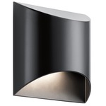 Wesley Outdoor Wall Sconce - Black / Clear Etched