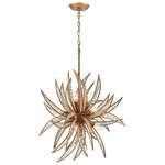 Naples Chandelier - Matte Gold / Clear