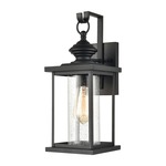 Minersville Outdoor Wall Sconce - Matte Black / Antique Speckled