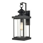 Minersville Outdoor Wall Sconce - Matte Black / Antique Speckled