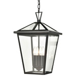 Main Street Outdoor Pendant - Black / Clear