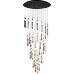 Beam Multi Light Pendant - Brushed Aluminum/Brushed Gold/Satin Dark Grey