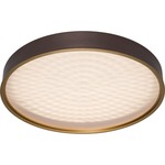 Pan Circular Flush Ceiling Light - Deep Taupe / Acrylic