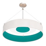 Kai Pendant - Brushed Nickel / Silk Turquoise