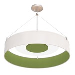 Kai Pendant - Brushed Nickel / Silk Verde