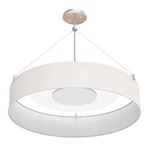 Kai Pendant - Brushed Nickel / Silk White